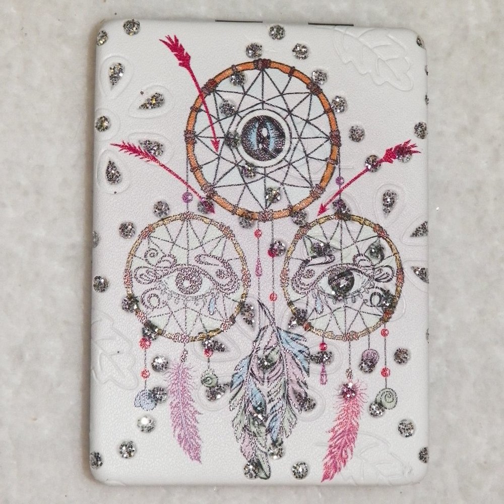 Compact Mirror Embellished Dreamcatcher